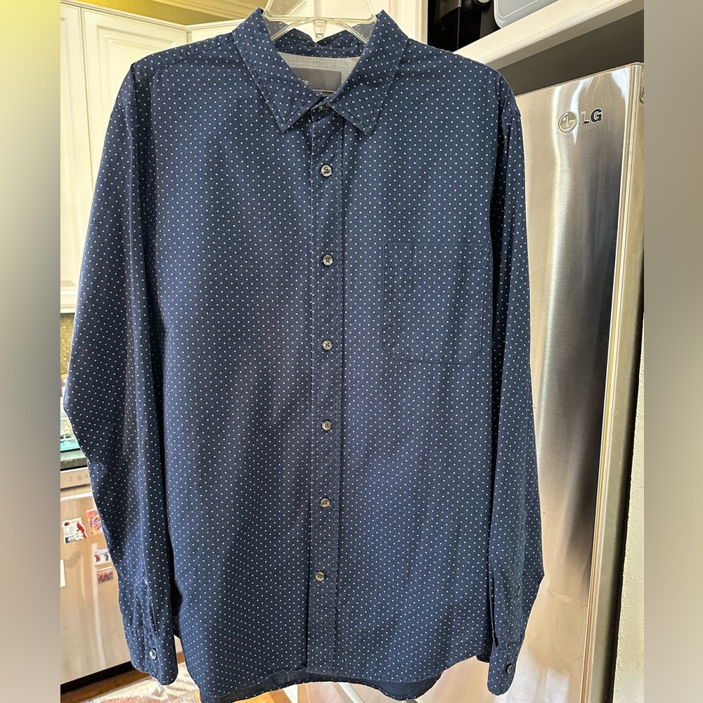 EUC Vince Dot Button Down Shirt, Size L